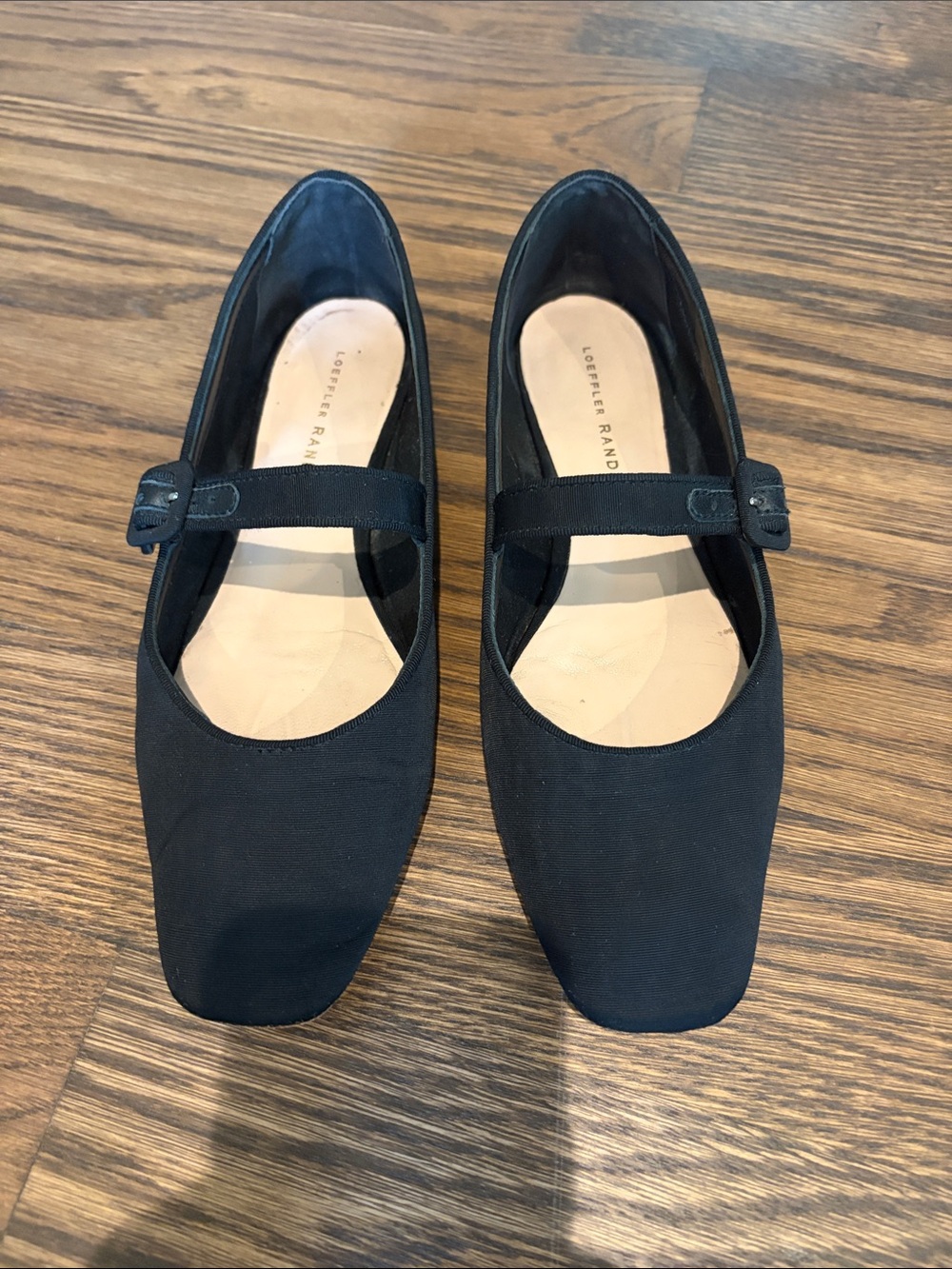 Loeffler Randall Black Mary Jane Fabric Flats
